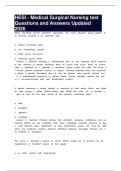 HESI - Medical Surgical Nursing test Questions and Answers Updated  2026