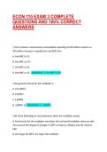 ECON 110 EXAM 3 COMPLETE QUESTIONS AND 100&percnt; CORRECT ANSWERS 