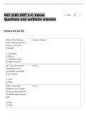 NSG 3180 UNIT 1-4&colon; Kahoot Questions and verifiable answers