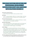 WGU D260 CAPSTONE REFLECTION AND PROFESSIONAL DEVELOPMENT CERTIFICATION SCRIPT 2026 QUESTIONS WITH SOLUTIONS GRADED A&plus;