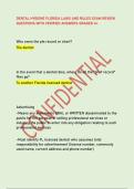 DENTAL HYGIENE FLORIDA LAWS AND RULES EXAM REVIEW  QUESTIONS WITH VERIFIED ANSWERS GRADED A&plus;
