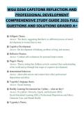 WGU D260 CAPSTONE REFLECTION AND PROFESSIONAL DEVELOPMENT COMPREHENSIVE STUDY GUIDE 2026 FULL QUESTIONS AND SOLUTIONS GRADED A&plus;