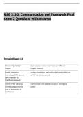 NSG 3180&colon; Communication and Teamwork Final  exam 2 Questions with answers