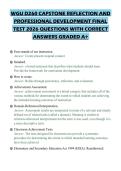 WGU D260 CAPSTONE REFLECTION AND PROFESSIONAL DEVELOPMENT FINAL TEST 2026 QUESTIONS WITH CORRECT ANSWERS GRADED A&plus;