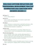 WGU D260 CAPSTONE REFLECTION AND PROFESSIONAL DEVELOPMENT PRACTICE EXAMINATION 2026 QUESTIONS WITH ANSWERS GRADED A&plus;