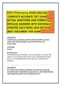 NHA Phlebotomy EXAM 2026&sol;2027  COMPLETE ACCURATE TEST EXAM ACTUAL QUESTIONS AND CORRECT DETAILED ANSWERS WITH RATIONALES &lpar;VERIFIED SOLUTIONS&rpar; 2026 EDITION &vert;BEST DOCUMENT FOR EXAM