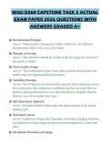 WGU D260 CAPSTONE TASK 2 ACTUAL EXAM PAPER 2026 QUESTIONS WITH ANSWERS GRADED A&plus;