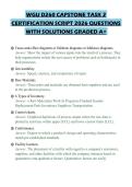 WGU D260 CAPSTONE TASK 2 CERTIFICATION SCRIPT 2026 QUESTIONS WITH SOLUTIONS GRADED A&plus;