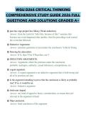 WGU D265 CRITICAL THINKING COMPREHENSIVE STUDY GUIDE 2026 FULL QUESTIONS AND SOLUTIONS GRADED A&plus;