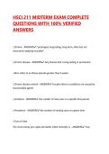 HSCI 211 MIDTERM EXAM COMPLETE QUESTIONS WITH 100&percnt; VERIFIED ANSWERS
