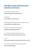New Mexico broker basics final exam Questions and Answers