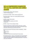NSG 322 COMPREHENSIVE EXAMINATION TEST 2026 FULL QUESTIONS AND CORRECT ANSWERS