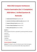 WGU C952 Computer Architecture Practice Examination &lpar;Set 1-5 Compilation&rpar; 2026 Edition &vert; Verified Questions & Rationales