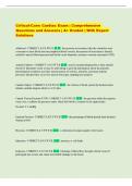 Critical-Care&colon; Cardiac Exam &vert; Comprehensive  Questions and Answers &vert; A&plus; Graded &vert; With Expert  Solutions 