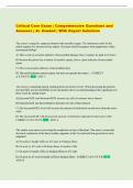 ritical Care Exam &vert; Comprehensive Questions and  Answers &vert; A&plus; Graded &vert; With Expert Solutions 