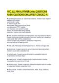 NSG 322 FINAL PAPER 2026 QUESTIONS AND SOLUTIONS EXAMPREP GRADED A&plus;