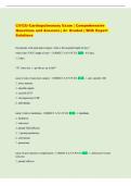 CVICU-Cardiopulmonary Exam &vert; Comprehensive  Questions and Answers &vert; A&plus; Graded &vert; With Expert  Solutions