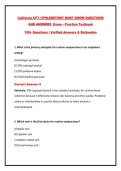 California CPT-1&vert;PHLEBETOMY MUST KNOW QUESTIONS AND ANSWERS Exam &ndash; Practice Testbank 150&plus; Questions &vert; Verified Answers & Rationales