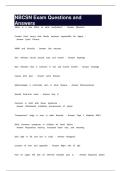 NBCSN Exam Questions and Answers 