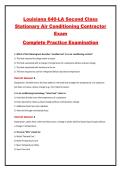Louisiana 640-LA Second Class Stationary Air Conditioning Contractor Exam Complete Practice Examination