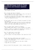 K's NBCSN Study Cards for Exam Questions and Answers Updated 2026
