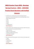 ONCC Practice Tests &lpar;OCN &ndash; Oncology Nursing Practice&rpar; &ndash; ONCC &ndash; 2025&sol;2026 Practice Exam Questions with Verified Answers
