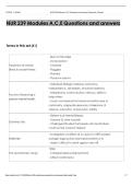 NUR 239 Modules A&comma;C&comma;E Questions and answers