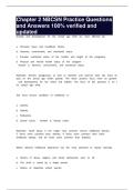 Chapter 2 NBCSN Practice Questions and Answers 100&percnt; verified and updated