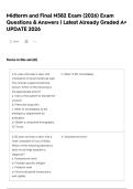 Midterm and Final N582 Exam &lpar;2026&rpar; Exam Questions & Answers &vert; Latest Already Graded A&plus; UPDATE 2026