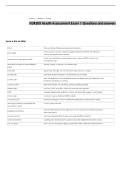 NUR300 Health Assessment Exam 1 Questions and answers