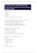 NCC Electronic Fetal Monitoring Certification Questions and Answers Updated 2026