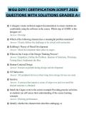WGU D291 CERTIFICATION SCRIPT 2026 QUESTIONS WITH SOLUTIONS GRADED A&plus;