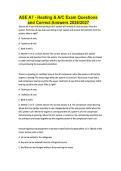ASE A7 - Heating & A&sol;C Exam Questions and Correct Answers 2026&sol;2027