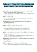 WGU D291 FINAL TEST 2026 QUESTIONS WITH CORRECT ANSWERS GRADED A&plus;