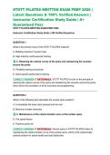 STOTT PILATES WRITTEN EXAM PREP 2026 &vert; Latest Questions & 100&percnt; Verified Answers &vert; Instructor Certification Study Guide &vert; A&plus; Guaranteed Pass