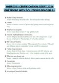 WGU D311 CERTIFICATION SCRIPT 2026 QUESTIONS WITH SOLUTIONS GRADED A&plus;