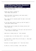 NCC EFM Exam Practice Questions and Answers 100&percnt; solved