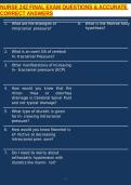 NURSE 242 FINAL EXAM QUESTIONS & ACCURATE CORRECT ANSWERS
