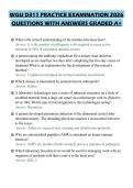 WGU D311 PRACTICE EXAMINATION 2026 QUESTIONS WITH ANSWERS GRADED A&plus;