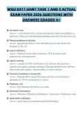 WGU D311 UAM1 TASK 1 AND 2 ACTUAL EXAM PAPER 2026 QUESTIONS WITH ANSWERS GRADED A&plus;