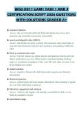 WGU D311 UAM1 TASK 1 AND 2 CERTIFICATION SCRIPT 2026 QUESTIONS WITH SOLUTIONS GRADED A&plus;