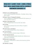 WGU D311 UAM1 TASK 1 AND 2 FINAL TEST 2026 QUESTIONS WITH CORRECT ANSWERS GRADED A&plus;
