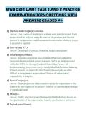 WGU D311 UAM1 TASK 1 AND 2 PRACTICE EXAMINATION 2026 QUESTIONS WITH ANSWERS GRADED A&plus;