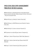 WGU D315 2026 DATA MANAGEMENT PRINCIPLES REVIEW MANUAL