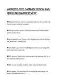 WGU D315 2026 DATABASE DESIGN AND MODELING MASTER REVIEW