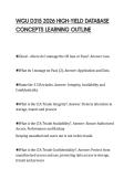 WGU D315 2026 HIGH-YIELD DATABASE CONCEPTS LEARNING OUTLINE