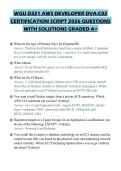 WGU D321 AWS DEVELOPER DVA-C02 CERTIFICATION SCRIPT 2026 QUESTIONS WITH SOLUTIONS GRADED A&plus;