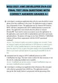 WGU D321 AWS DEVELOPER DVA-C02 FINAL TEST 2026 QUESTIONS WITH CORRECT ANSWERS GRADED A&plus;
