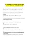 DAT Biology &lpar;ALL Practice Exam Questions&rpar; With complete solution&vert; Updated RATED A&plus;&vert; 2026 