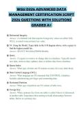 WGU D326 ADVANCED DATA MANAGEMENT CERTIFICATION SCRIPT 2026 QUESTIONS WITH SOLUTIONS GRADED A&plus;